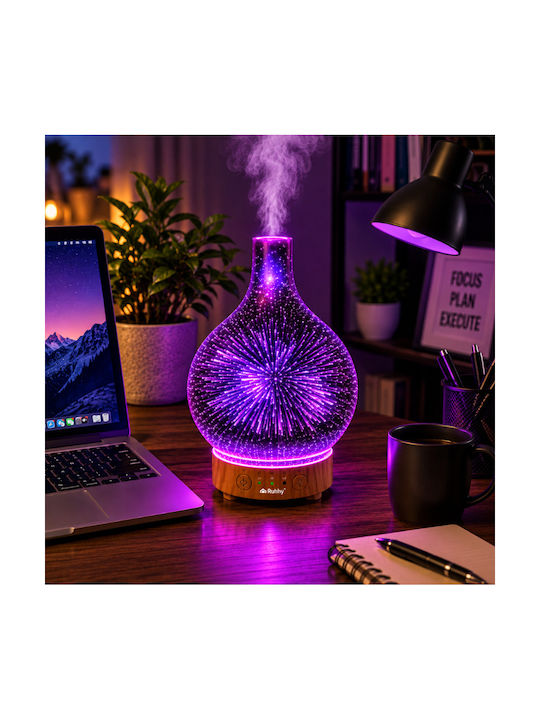 Ruhhy LED-Ultraschall-Aromatherapiegerät mit Timer Mehrfarbig 200 ml CMR-062