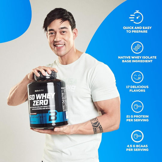 Iso Whey Zero Lactose Reduced Whey Protein Gluten and Lactose Free Strawberry Flavour 1.816kg