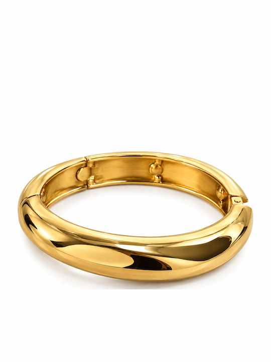 Kingleap Women's Gold-Plated Steel Cuff Bracelet