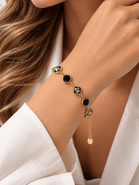 Kingleap Women's Gold-Plated Steel Chain Bracelet