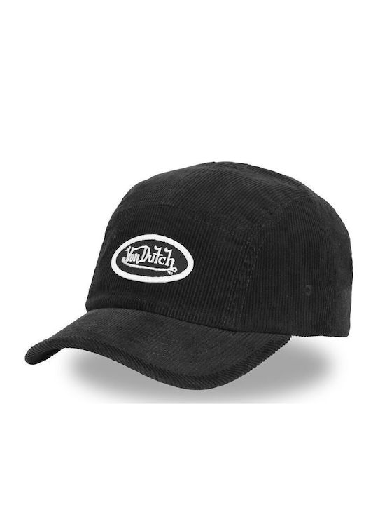 Шапка Von Dutch – Черен Черен Кадифен Рипс