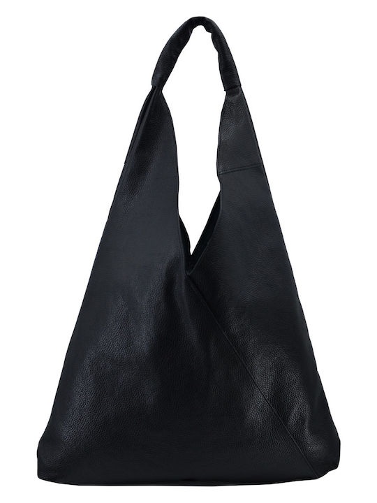 Black Leather Women's Shoulder Bag