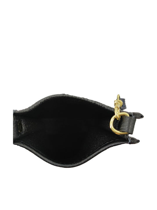 Black Leather Women's Mobile Phone Pouch