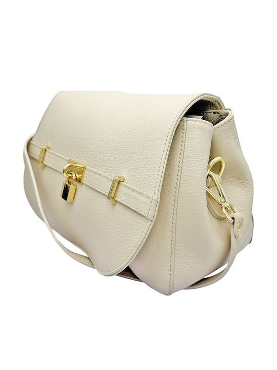 White Leather Women's Flap Bag