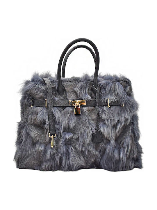 Fur Women's Tote Bag Grey-Anthracite