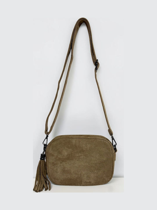 Aurora Women's Crossbody Bag Suede Beige