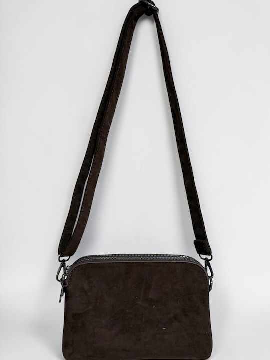 Armonia Women's Crossbody Bag Suede Chocolate