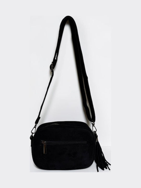 Aurora Women's Crossbody Bag Suede Black