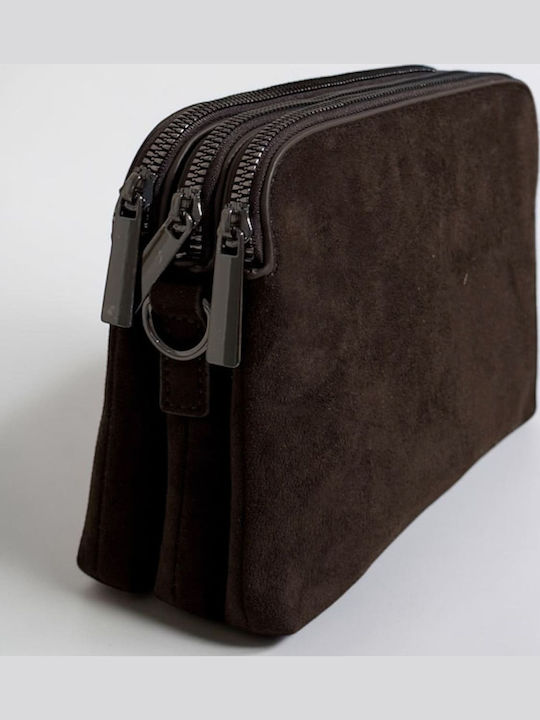 Armonia Women's Crossbody Bag Suede Chocolate