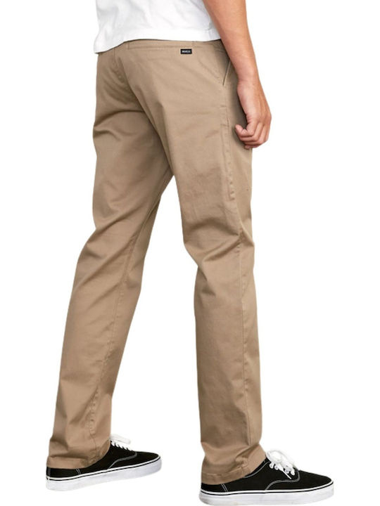 Ανδρικό Παντελόνι Chino Ελαστικό Regular Fit Μπεζ