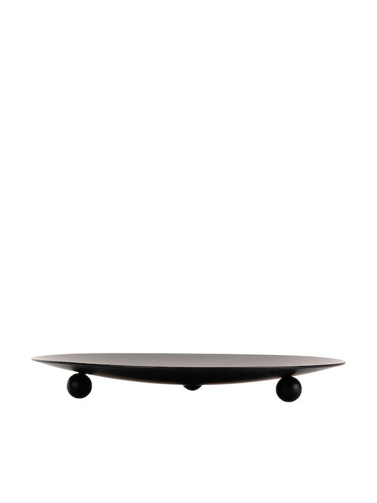 Home&Styling Collection Κηροπήγιο Μεταλλικό σε Μαύρο Χρώμα 12x12εκ.