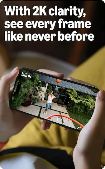 Blink Outdoor-Überwachungssystem 2K+ mit 2 drahtlosen 4-MP-IP-Kameras und Steuerzentrale