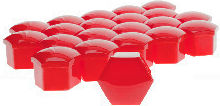 17 Mm Red Wheel Bolt Caps 20-piece Set Wheel Cap Puller Extremo Tuning