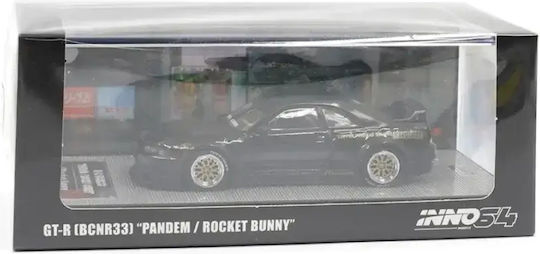 Μοντέλο Αυτοκινήτου Nissan Pandem Gt-r Bcnr33 Μαύρο 1:64 Inno64