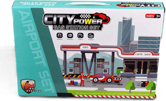 Детски Комплект за Игра Бензиностанция Градски Превозни Средства „city Power“ 230-19 Barcode 6920260332793