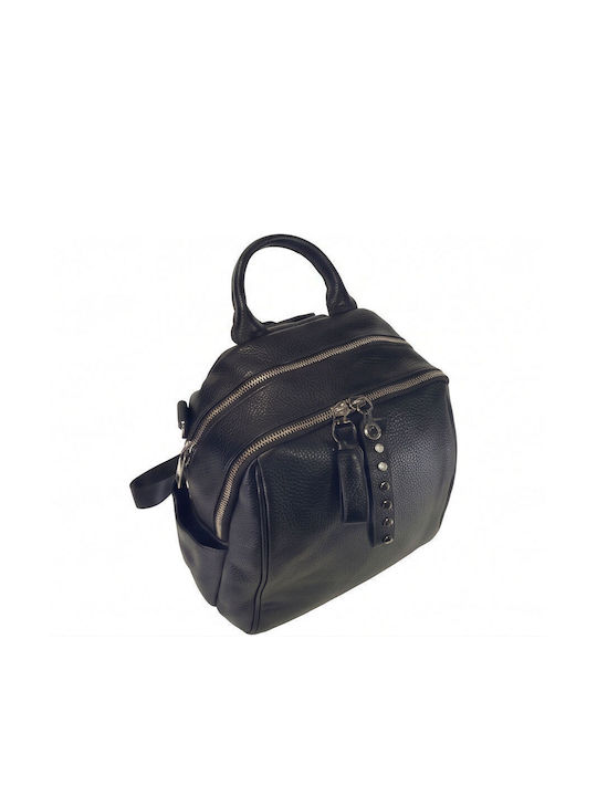 Set Aus Leder Damen Clutch Schwarz