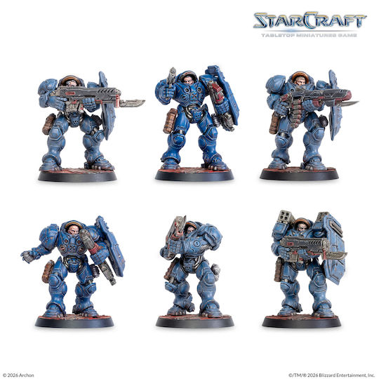 Starcraft Terran Стартов комплект със 17 миниатюри