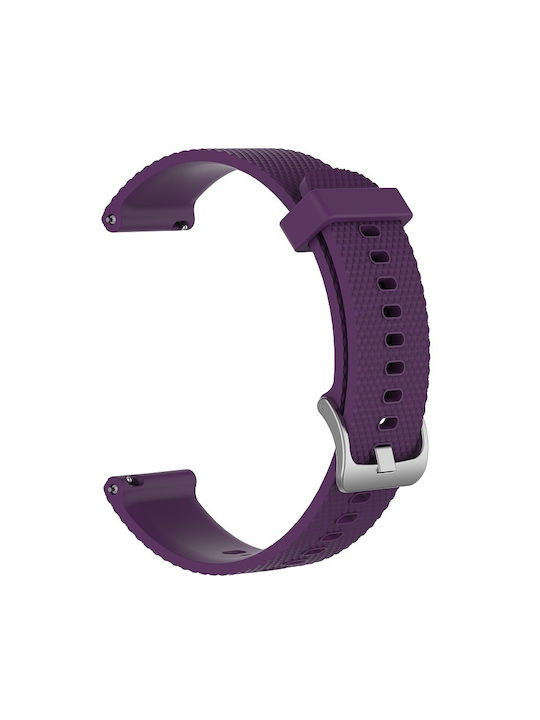 Garmin Vivoactive 4s 18 mm Uhrenarmband aus Silikon mit Diamantstruktur Lila
