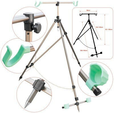 Baracuda Rp8 Feeder Surf Long-cast Rod Pod Tripod 2 Rod Positions Adjustable