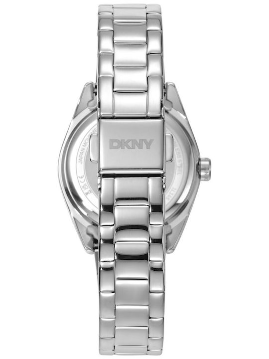 DKNY Logo Set Women's Battery-Powered Watch with Silver Metal Bracelet DKNY Logo Set Women's Battery-Powered Watch with Silver Metal Bracelet