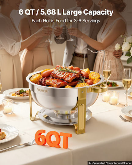 Vevor Bain-marie Pentru Servire 5.7 l