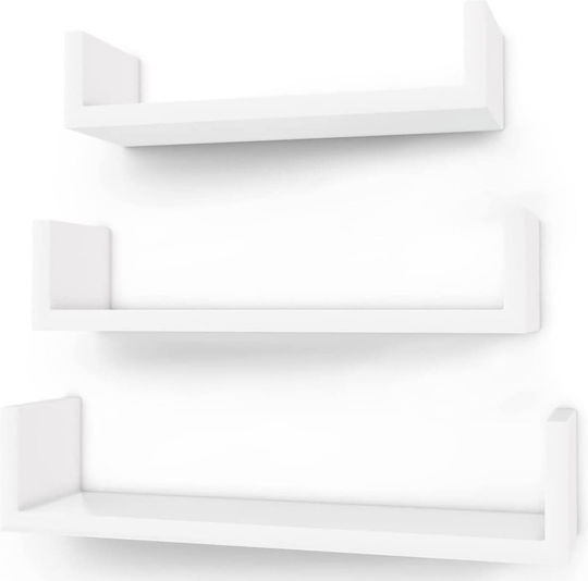 Ράφια (3τμχ) 40x10x9εκ. White Ράφια (3τμχ) 40x10x9εκ. White