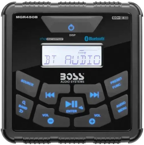 Boss Marine Mgr450b Ράδιο Multimedia Player 4x60w 112x112mm