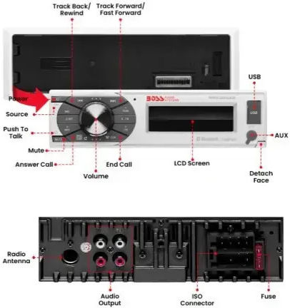 Boss Marine Mr632uab Ράδιο 4x50w