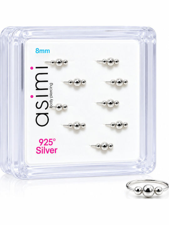 Asimi Body Piercing Топчета 1 Обеца Пръстен за Нос 8mm