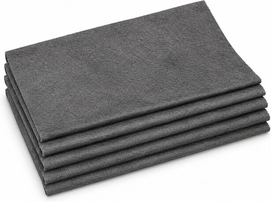 Set 5 Depox Magic Microfiber Cloths 38 × 29 Cm Gray