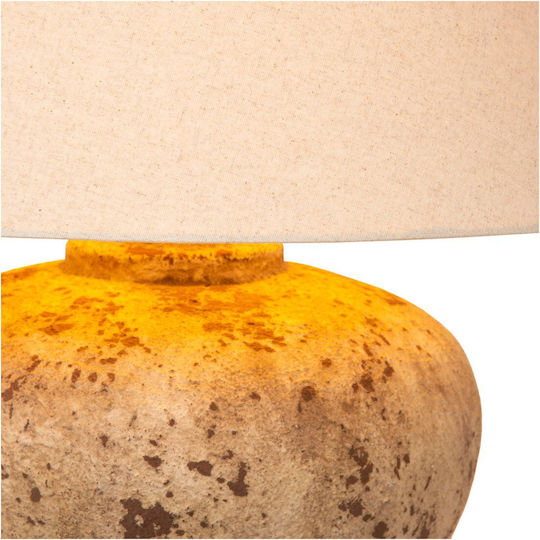 Lucide Lightning Table Lamp with Brown Shade and Base