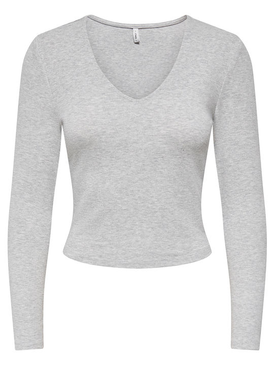 Only Μπλούζα Light Grey Melange