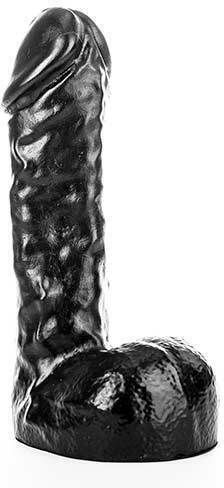 All Black Ρεαλιστικό Dildo με Βεντούζα Μαύρο