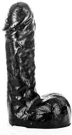 All Black Ρεαλιστικό Dildo με Βεντούζα Μαύρο