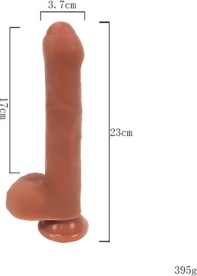 Passion Labs Realistic Dildo With Suction Cup Brown