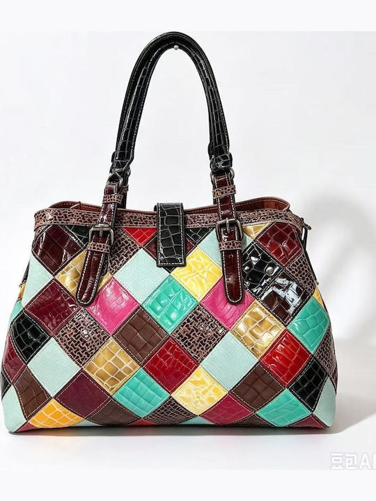 Multicolour Leather Women's Shoulder Bag