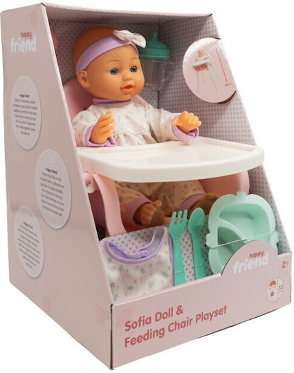 Happy Friend Sofia Puppe 35 cm im Hochstuhl 504246