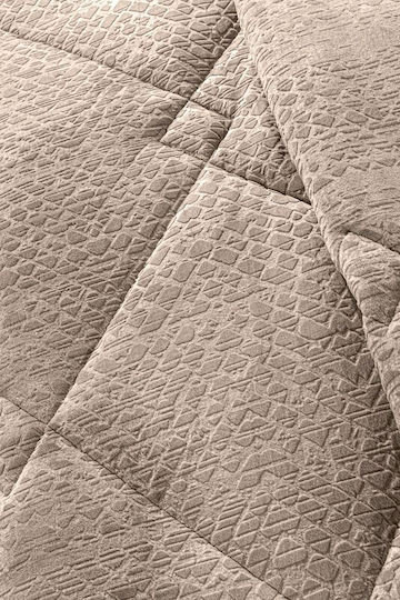 Guy Laroche Sherpa Comforter Set King Size 260x240 cm Surreal Natural 530 GSM