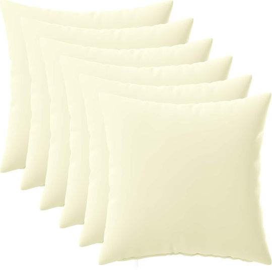 vidaXL Kissenhülle Creme 6 Stk. 50 x 50 cm