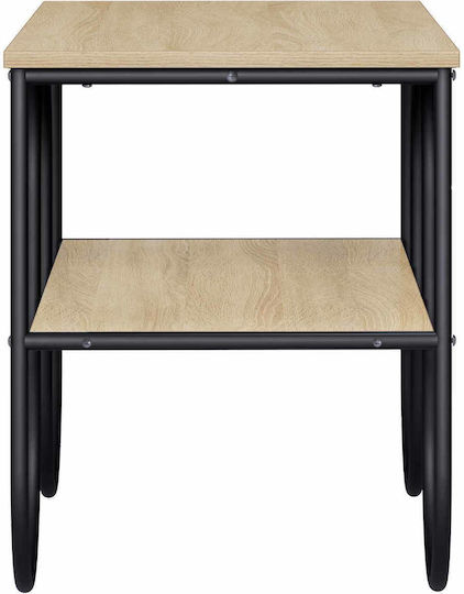 TV Stand in Metal & Sonoma Oak Wood L80xW40xH50cm