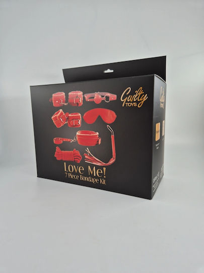 Guilty Toys BDSM Kit σε Κόκκινο Χρώμα 7τμχ
