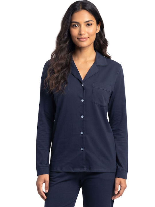 Lovelx Homewear Winter Women's Blue Pyjama Set F-2796-Blue