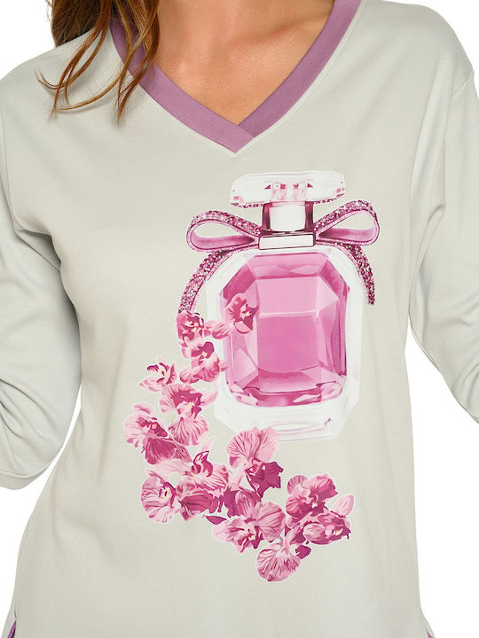 Clio Lingerie Winter Women's Ecru Pyjama Set
