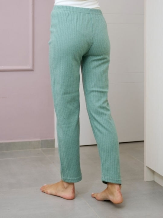 Goodnight Winter Cotton Women's Pyjama Trousers Green