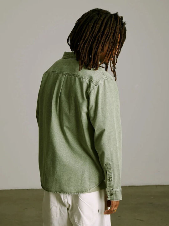 Carson Overdyed Denim Μακρυμάνικο Τζιν Πουκάμισο Olive