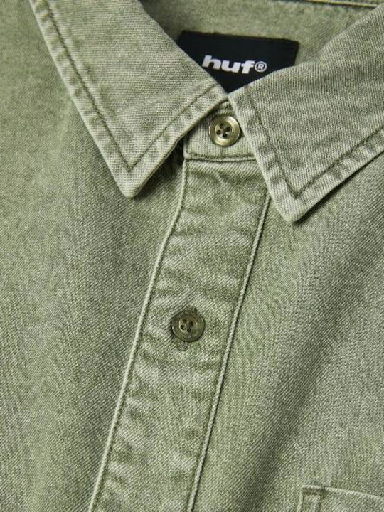 Carson Overdyed Denim Μακρυμάνικο Τζιν Πουκάμισο Olive