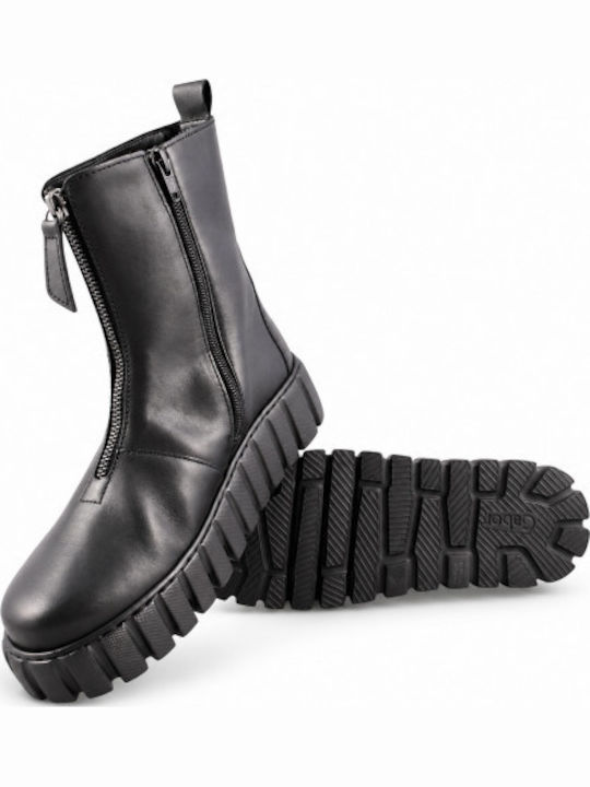 Leather Women's Ankle Boots Black