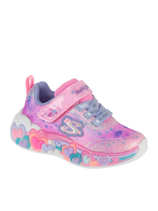 Eternal Heart Παιδικά Sneakers με Σκρατς & Φωτάκια Ροζ