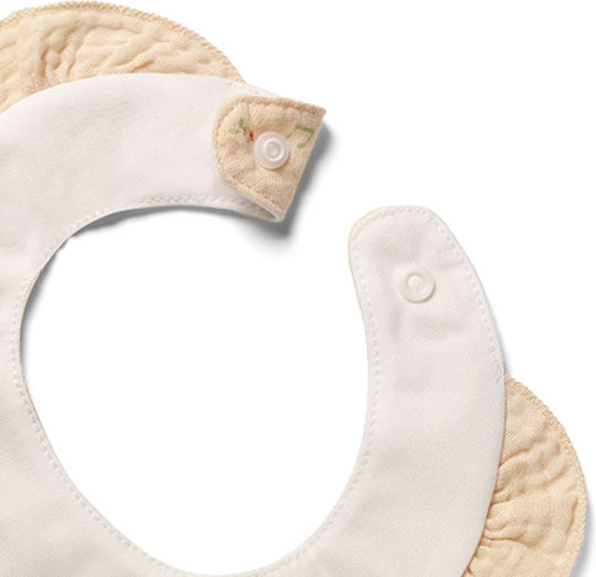 Babyono Водоустойчива Текстилна Лигавница с Копче Бежова