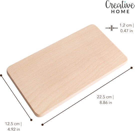 Creative Set Schneidebrett Holz Beige 22,5x12,5 cm 10 Stück